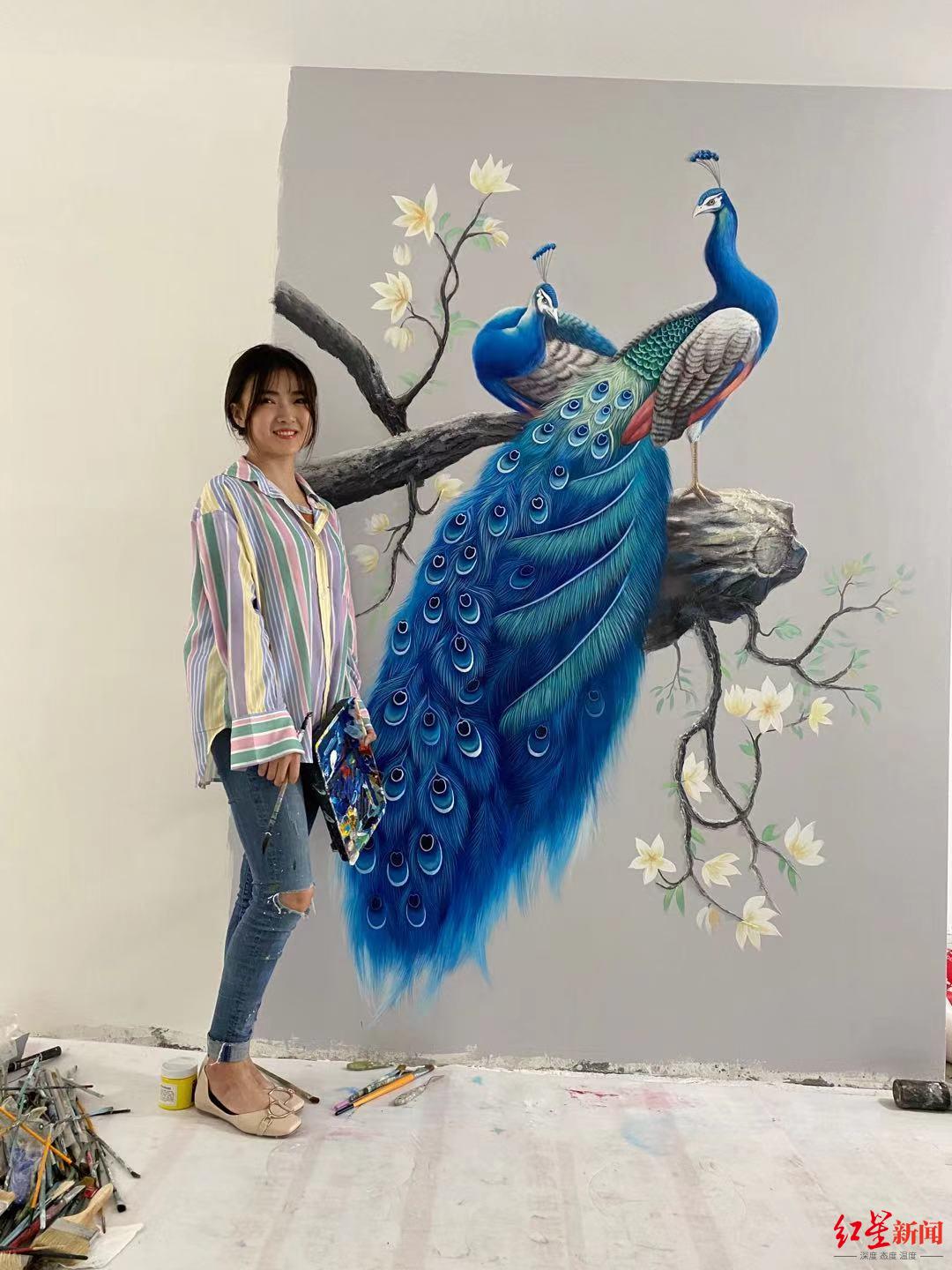 浮雕壁画前景怎么样_抖音刮腻子女孩_壁画师佳佳