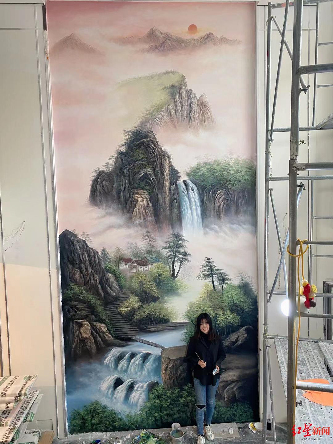 浮雕壁画前景怎么样_抖音刮腻子女孩_壁画师佳佳