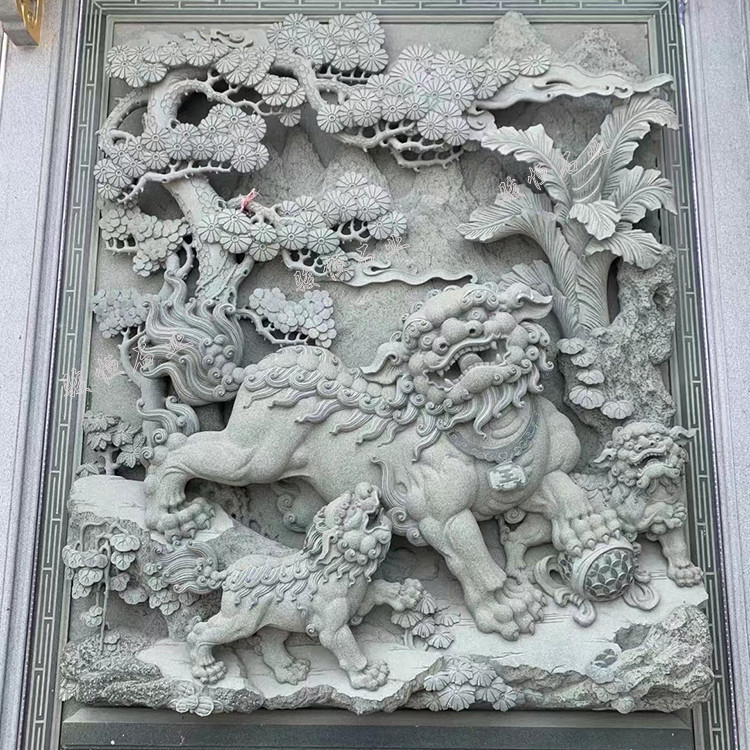 神话传说类龙凤呈祥二十四孝福禄寿喜_浮雕墙画图片欣赏_宗祠祖厝石雕壁画浮雕图案