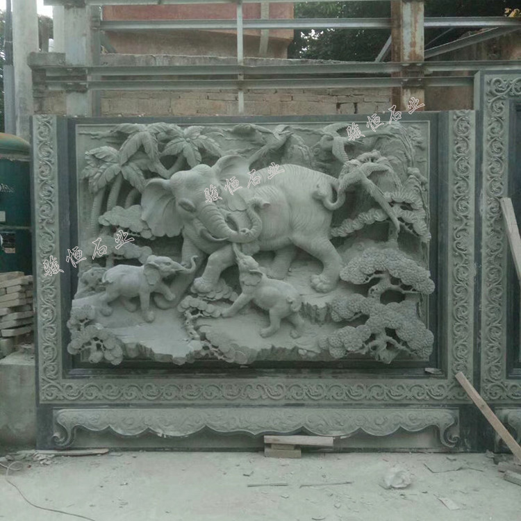 宗祠祖厝石雕壁画浮雕图案_浮雕墙画图片欣赏_神话传说类龙凤呈祥二十四孝福禄寿喜