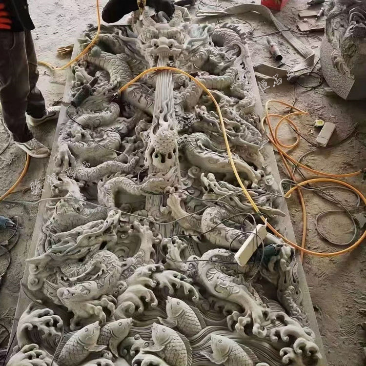 宗祠祖厝石雕壁画浮雕图案_浮雕墙画图片欣赏_神话传说类龙凤呈祥二十四孝福禄寿喜