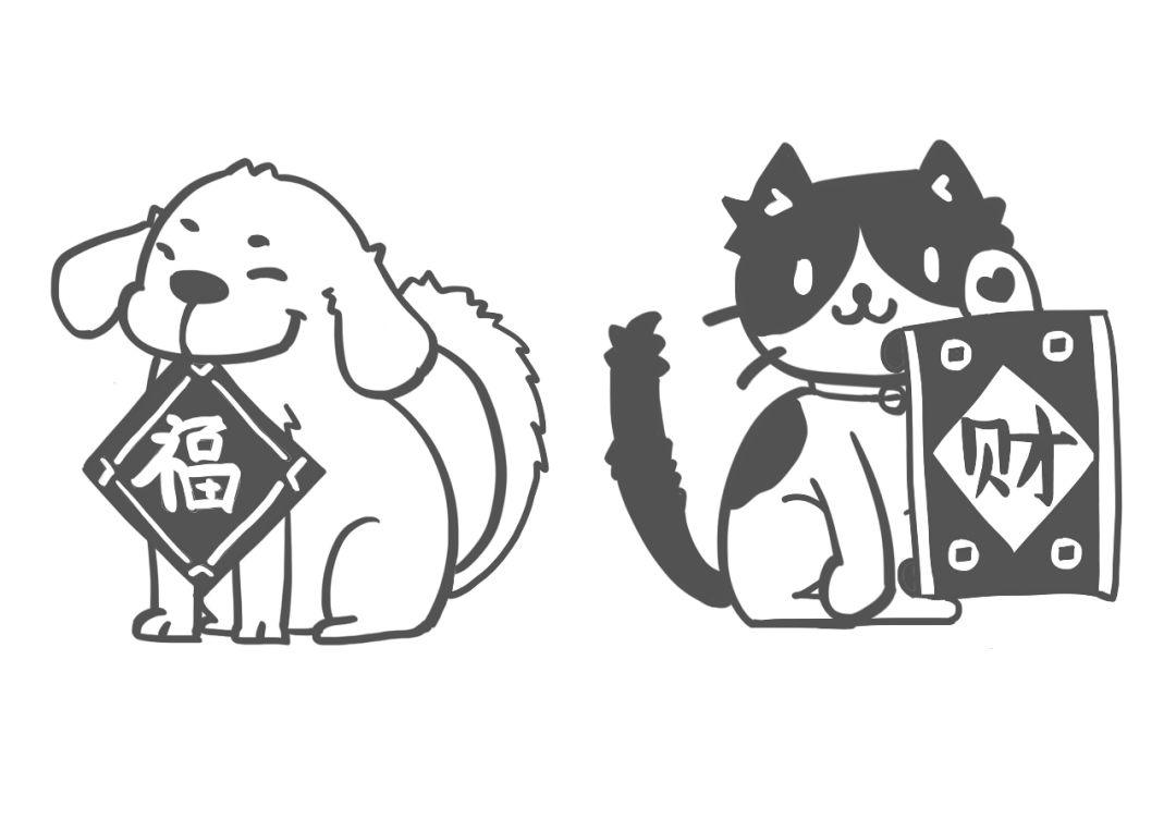 猫狗双全幸福生活_木刻画图片_手工木刻版画制作
