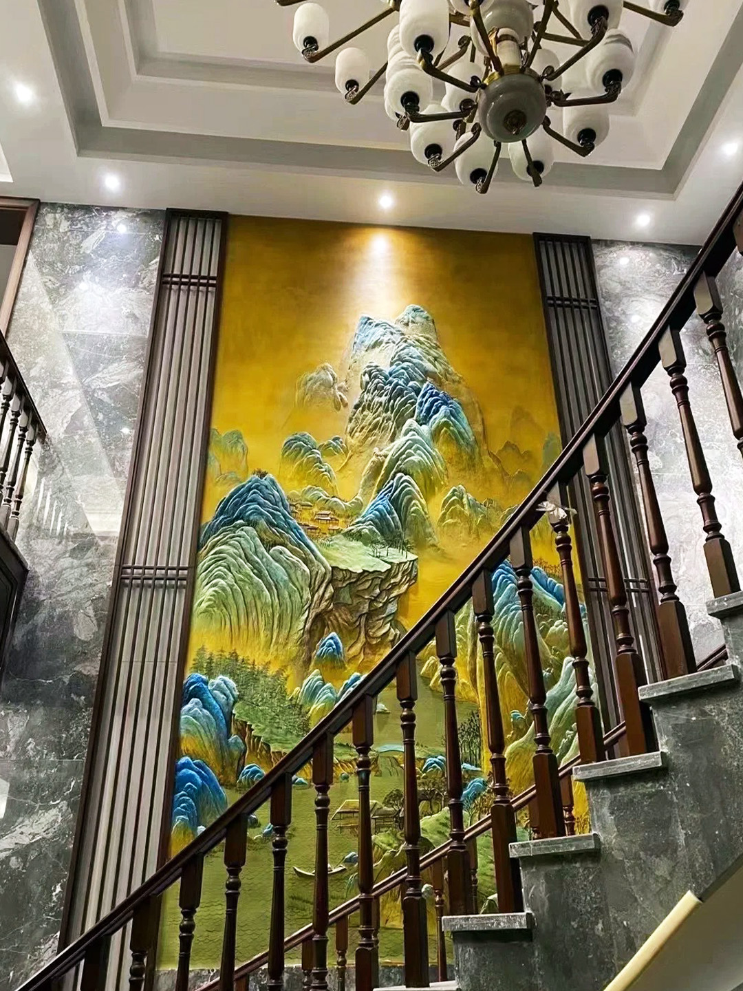 南充壁画师汤春燕_腻子浮雕壁画_浮雕画用腻子还是石膏