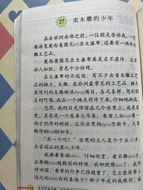 卖木雕的少年_木雕过程描写_课文导学目标