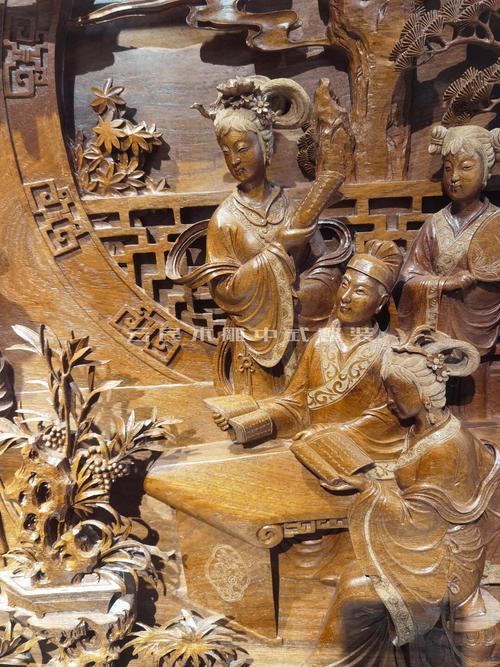 世美堂琴枋金云山落款_东阳木雕牛腿_东阳仿古木雕门楼