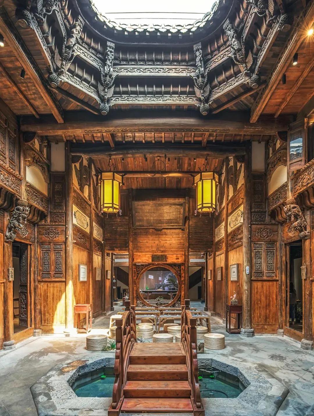 东阳仿古木雕门楼_徽州木雕砖雕石雕_徽州三雕艺术