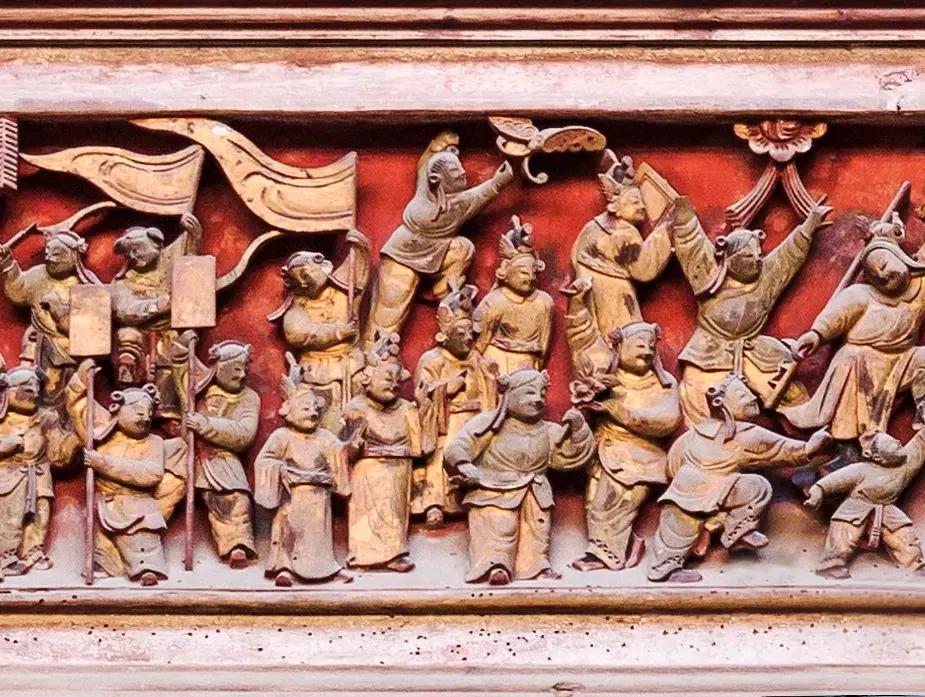 东阳仿古木雕门楼_徽州三雕艺术_徽州木雕砖雕石雕