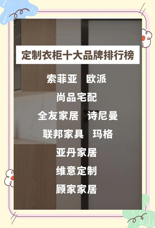 2025年定制衣柜十大品牌排行榜_十大品牌家具有哪些品牌_定制衣柜品牌大数据评选