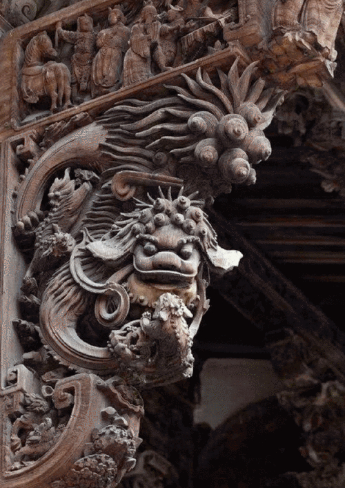 东阳传统营造技艺中的木雕装饰_东阳木雕在建筑上的应用_东阳木雕来源和历史