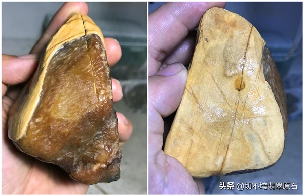 翡翠皮壳砂发与肉质关系_赌石皮壳翻砂学问砂细肉细_翡翠原石