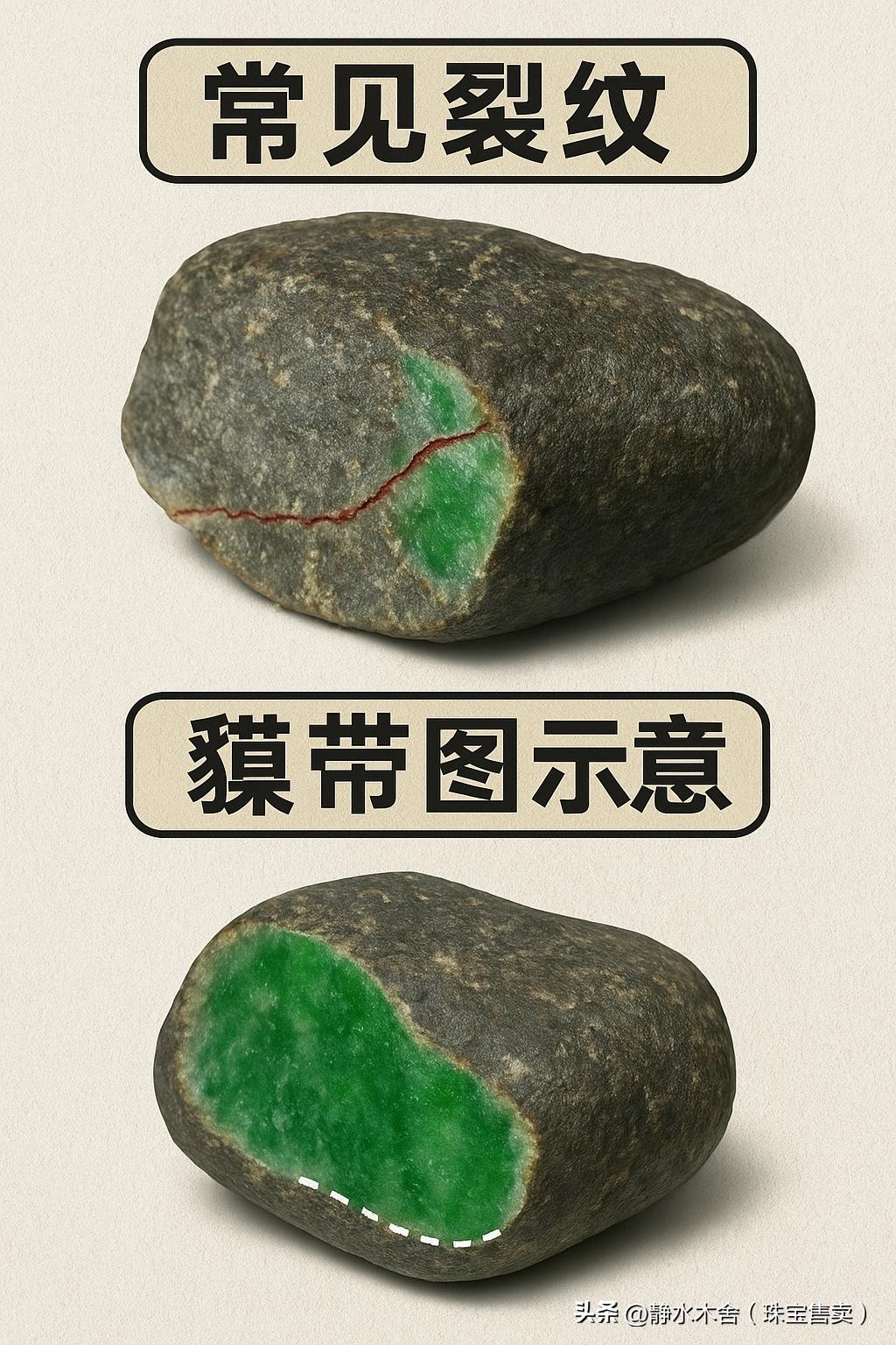 翡翠原石怎么看皮壳颜色判断好坏_新手避坑指南_翡翠原石