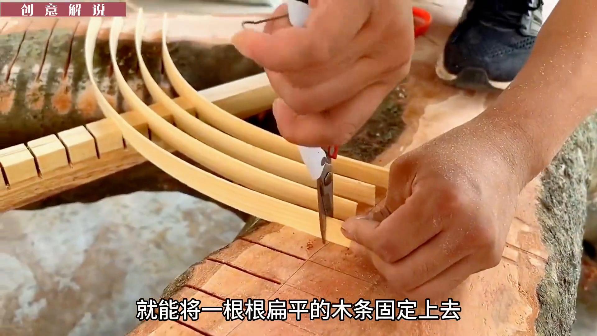 幼儿简单木头手工_木头改造设计教程_手工创意休闲桌制作过程