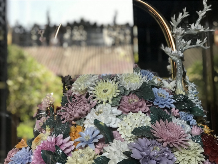 浮雕花瓶图片大全_叶竹青陶瓷艺术_陈家祠展览