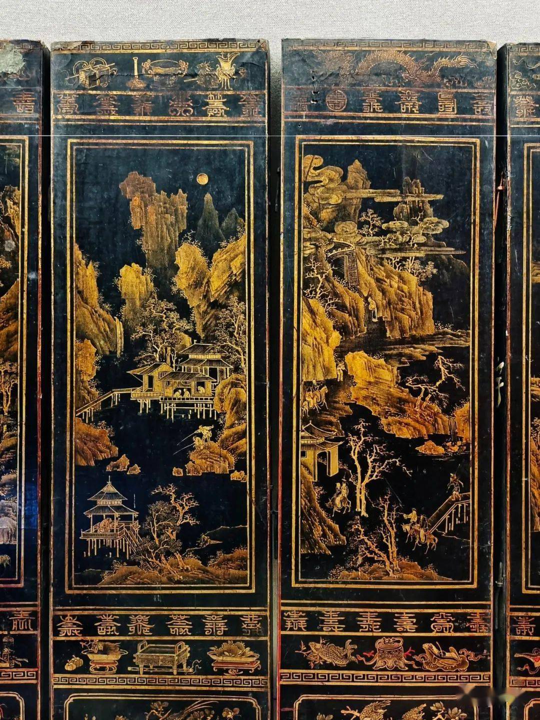 岭南金漆木雕 描金漆绘精品展 深圳博物馆_木雕清明上河图