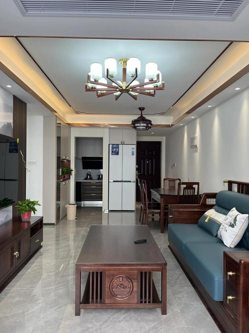 中式风格装修效果图_108平米新中式案例_小户型新中式装修设计