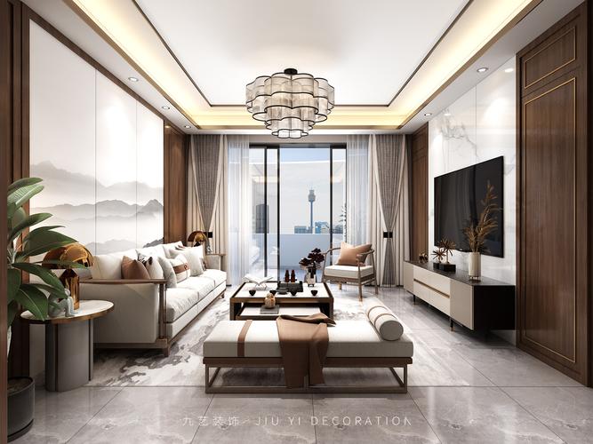 108平米新中式案例_中式风格装修效果图_小户型新中式装修设计