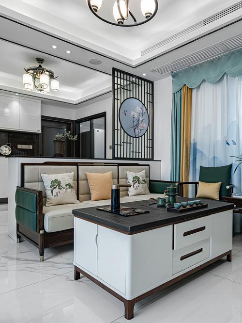 小户型新中式装修设计_中式风格装修效果图_108平米新中式案例