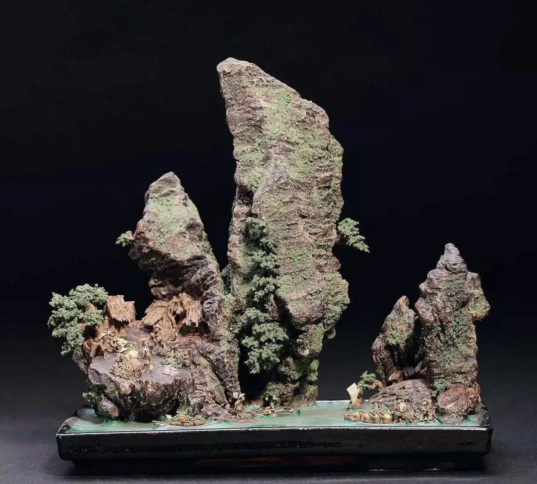 山水盆景雕琢山石技法_初学雕刻用什么材料_软石硬石加工区别