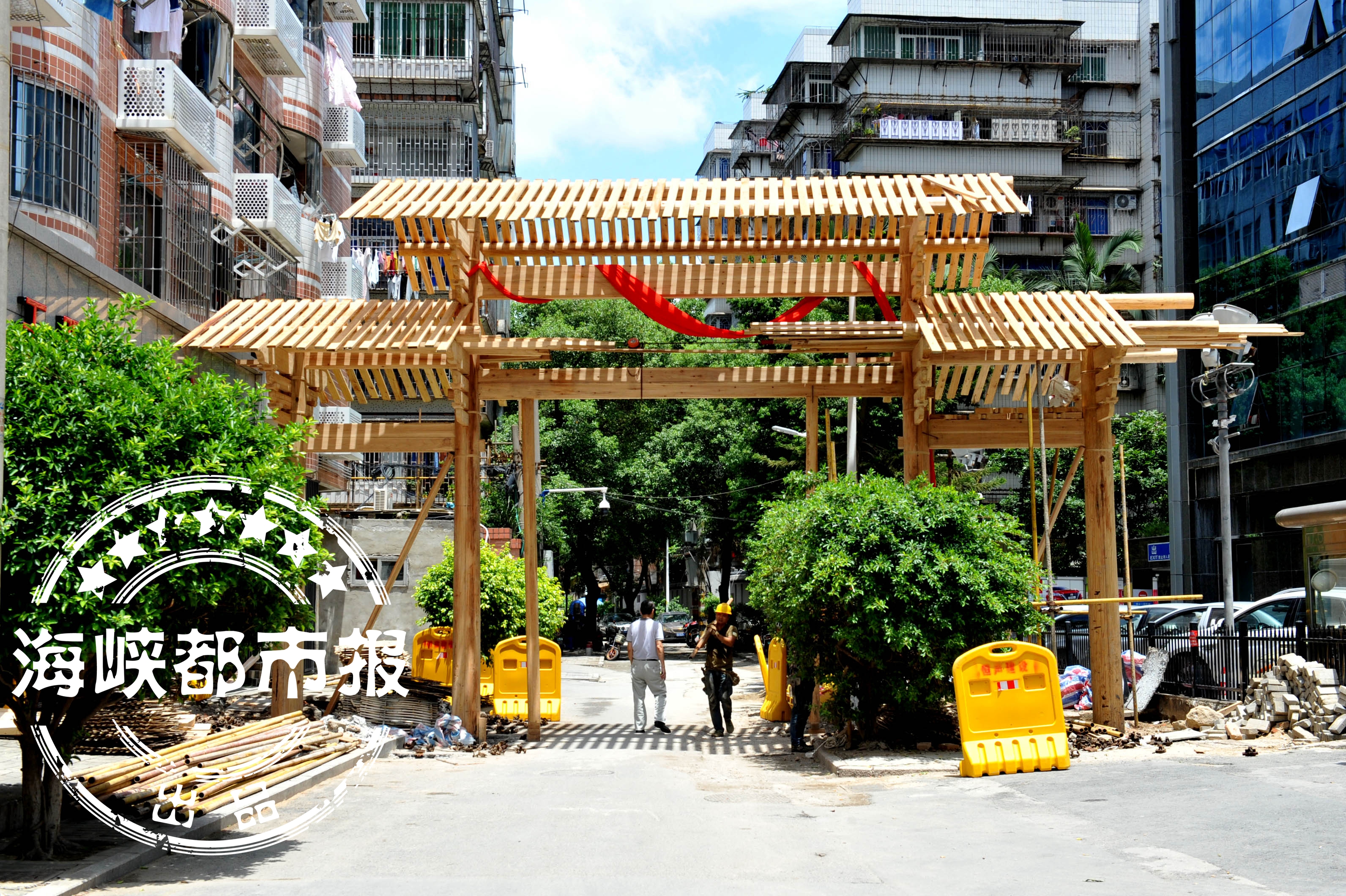 福州能补天巷木牌坊_木牌坊图_福州中山大院老街巷改造