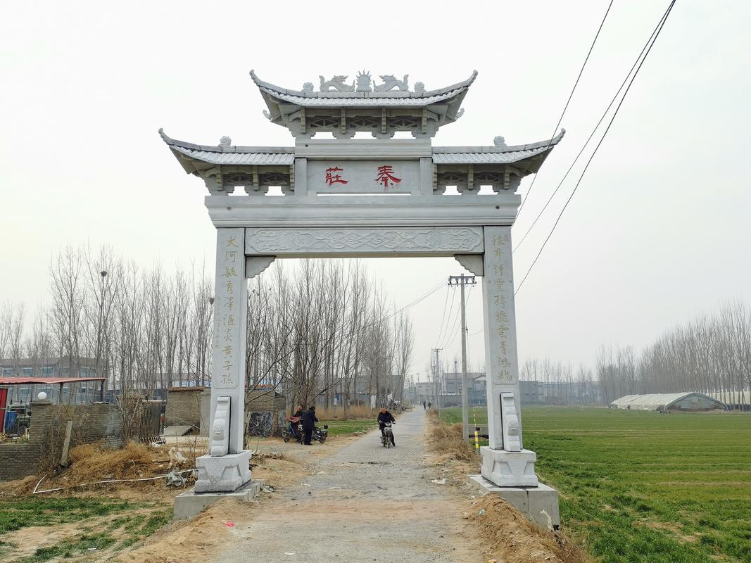 村口石雕牌坊造型选择要点_农村门头牌匾图片大全_村口牌坊主流款式与适配场景