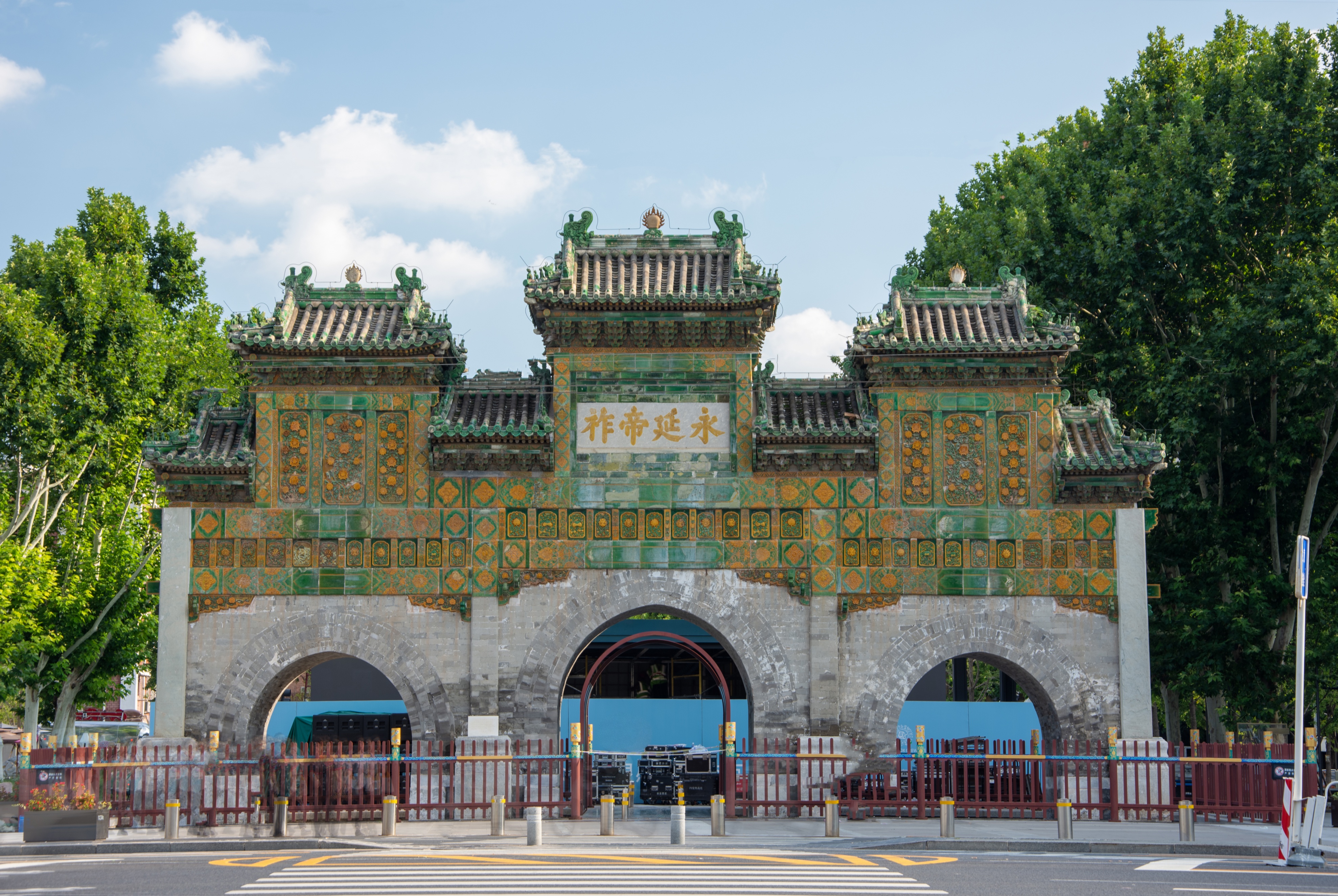 木牌坊图_河南汤阴岳飞庙精忠坊 / 明_浙江宁波横省石牌坊 / 南宋—元