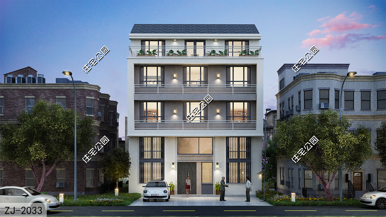 农村别墅大门_农村小宅基地别墅设计_带夹层农村自建房方案