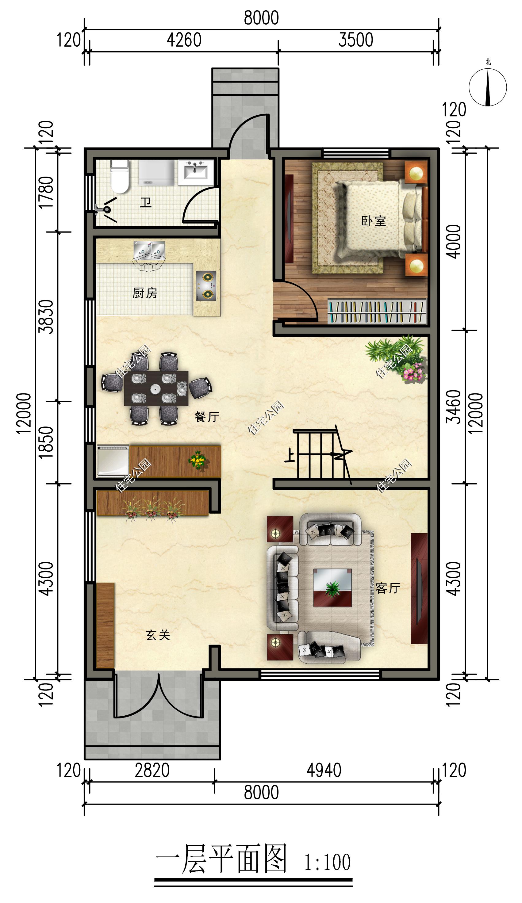 农村小宅基地别墅设计_农村别墅大门_带夹层农村自建房方案