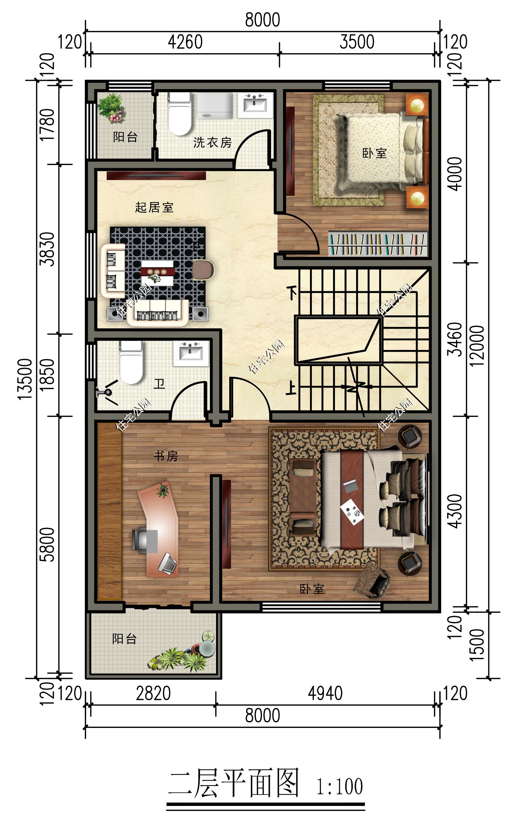 带夹层农村自建房方案_农村别墅大门_农村小宅基地别墅设计