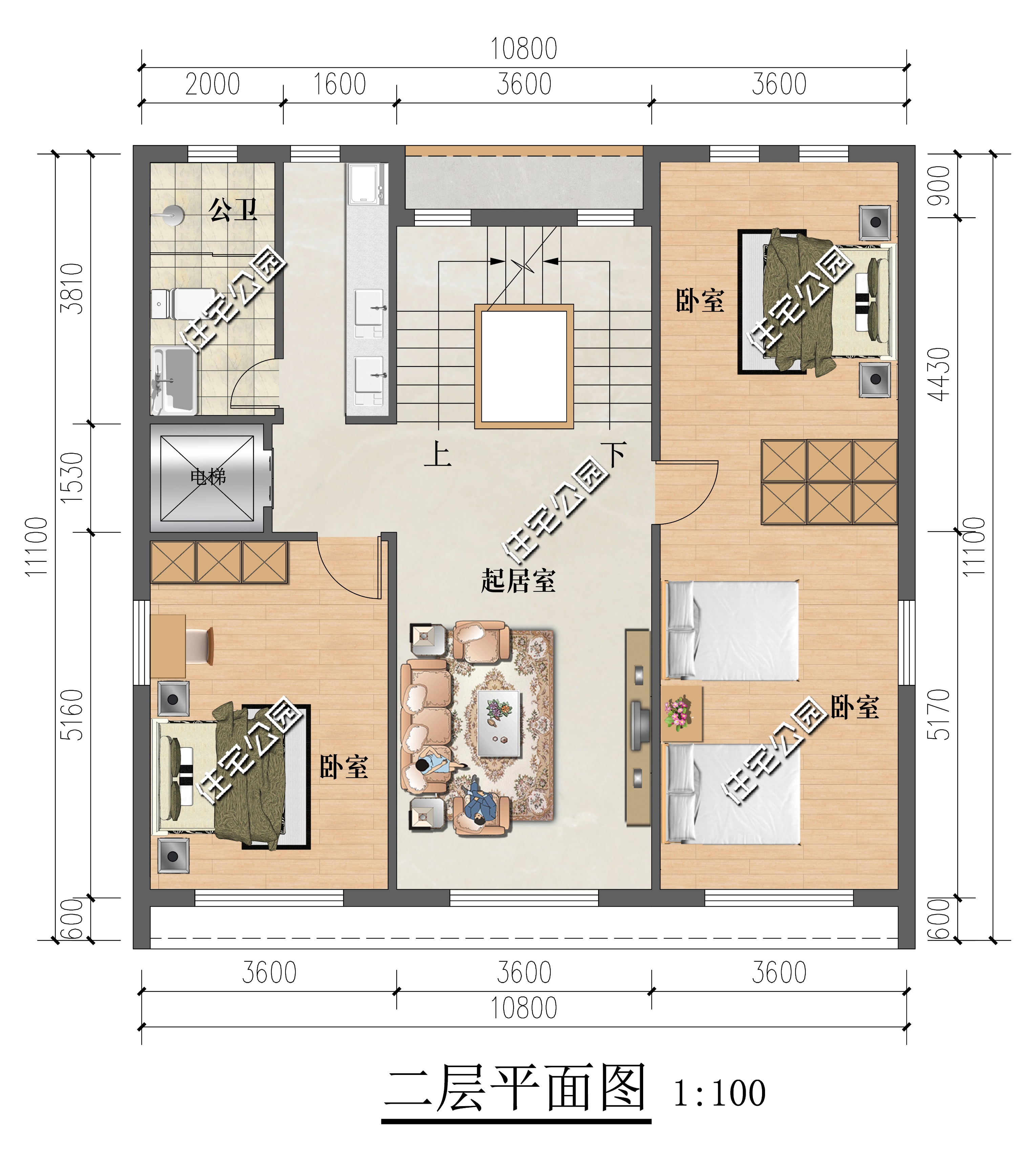 带夹层农村自建房方案_农村小宅基地别墅设计_农村别墅大门