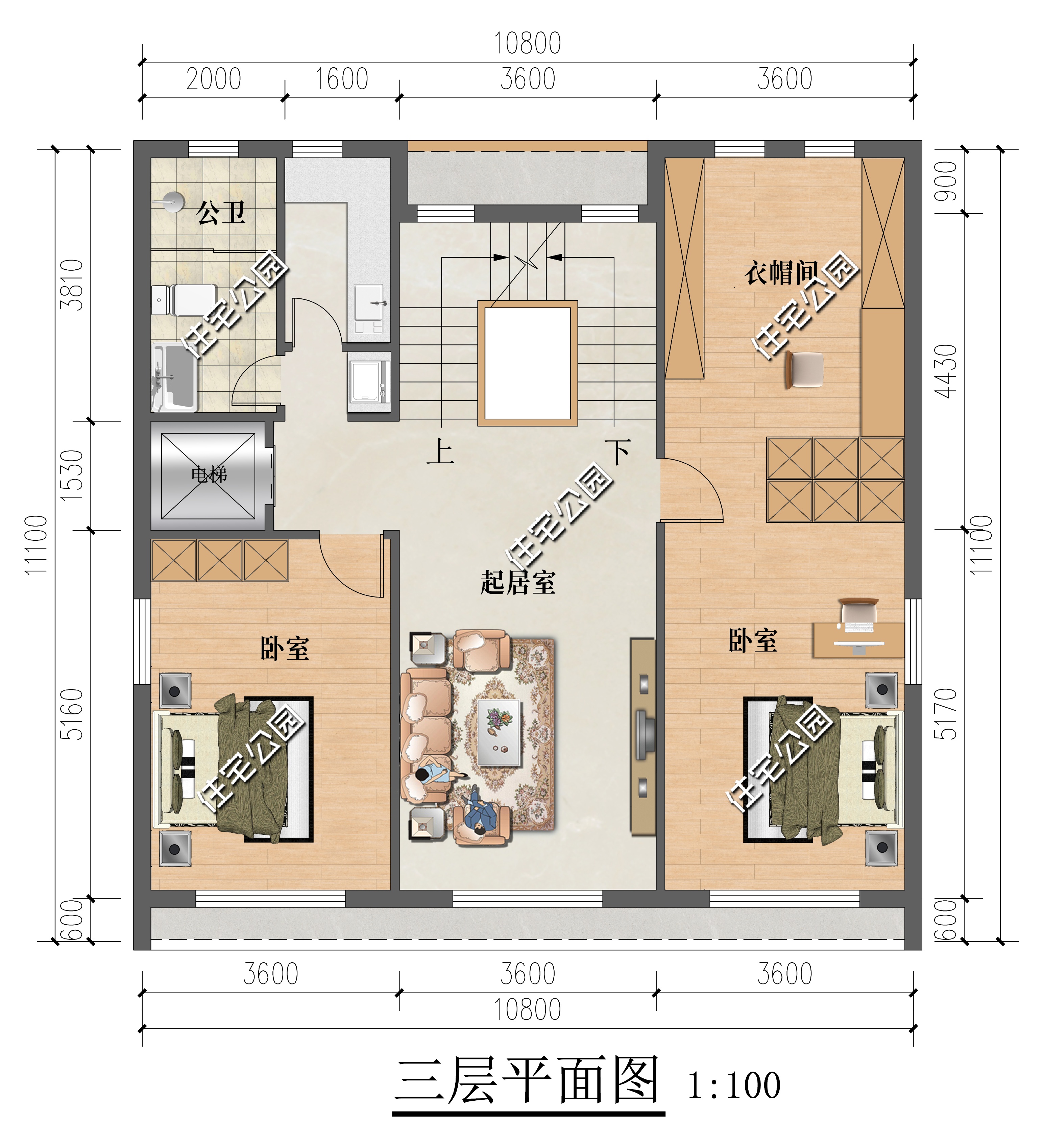 农村别墅大门_带夹层农村自建房方案_农村小宅基地别墅设计