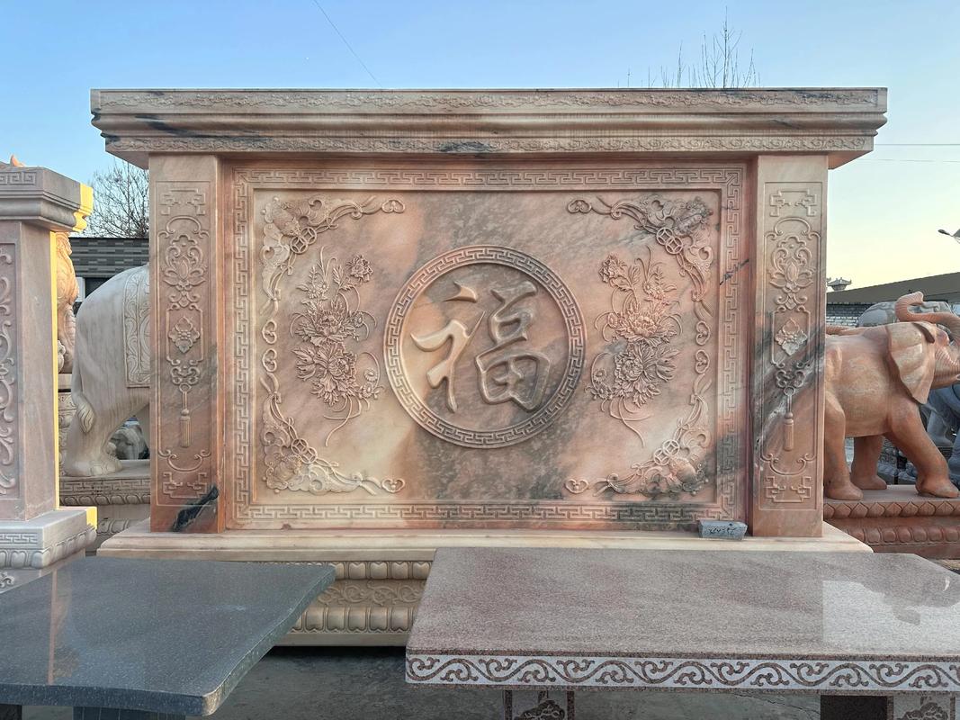 石雕浮雕立体墙面影背墙_大理石浮雕青石影壁_照壁匾额