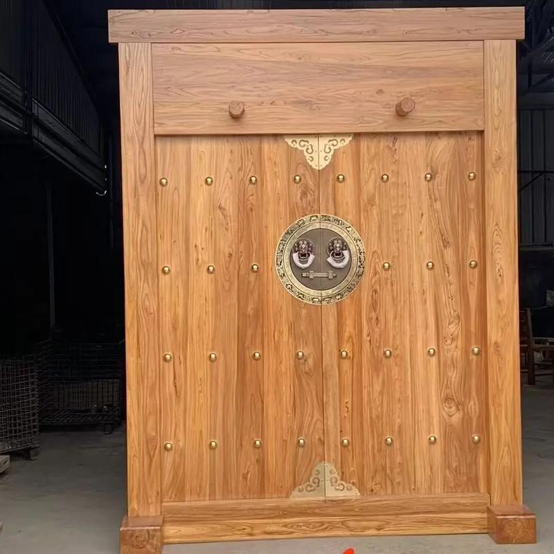 仿古大门定制_立标木艺厂家_住宅大门牌匾图片