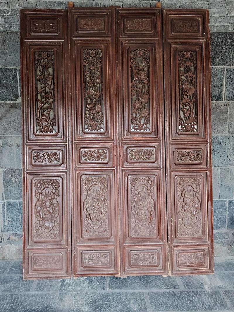 住宅大门牌匾图片_仿古大门定制_立标木艺厂家