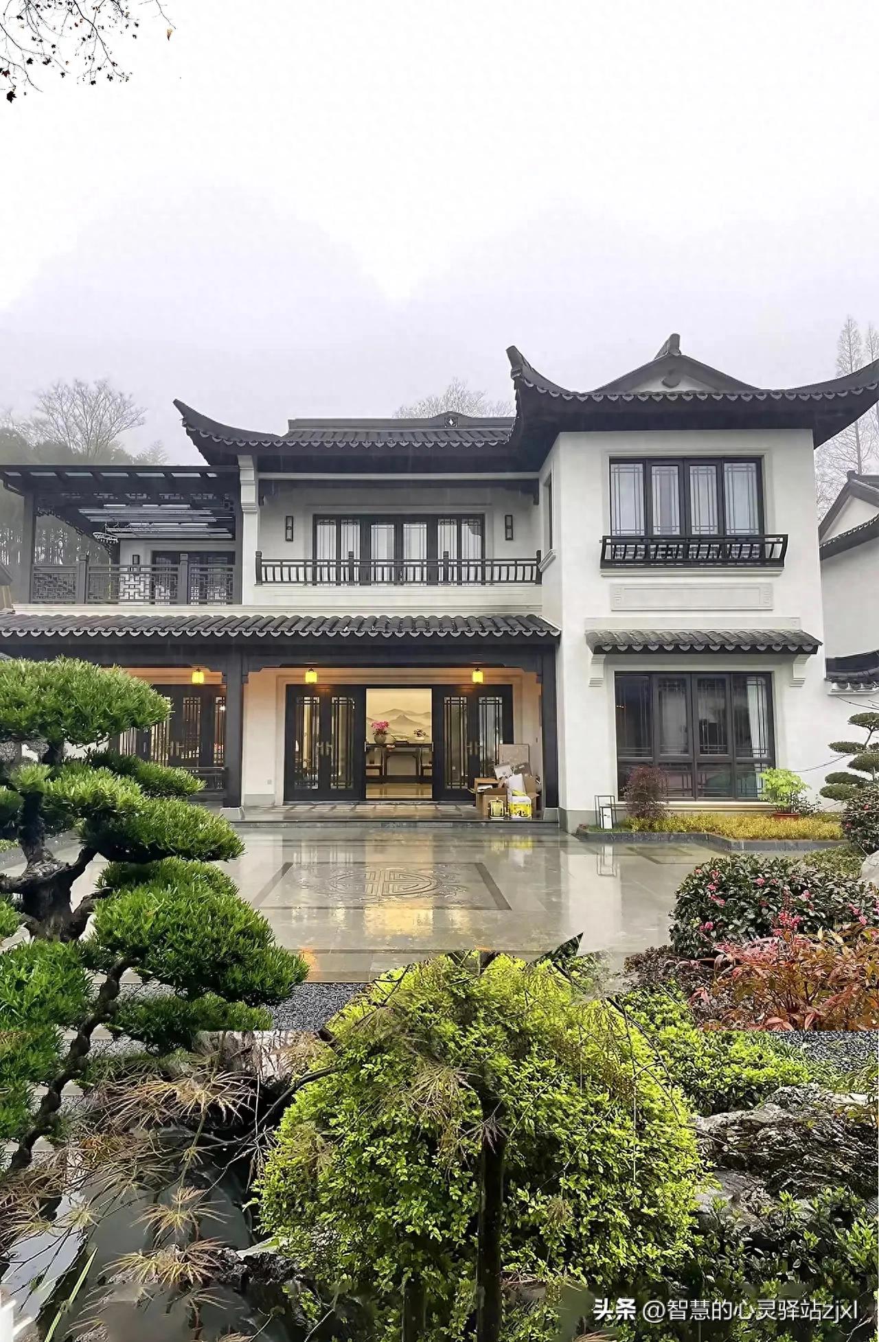 农村别墅大门_现代风别墅院子设计_回农村盖房12米面宽别墅图纸