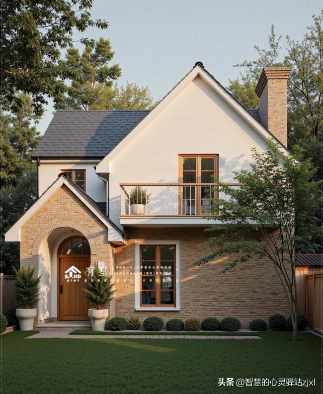 回农村盖房12米面宽别墅图纸_现代风别墅院子设计_农村别墅大门