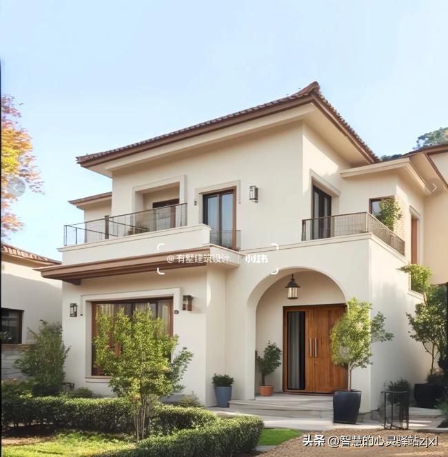 回农村盖房12米面宽别墅图纸_现代风别墅院子设计_农村别墅大门