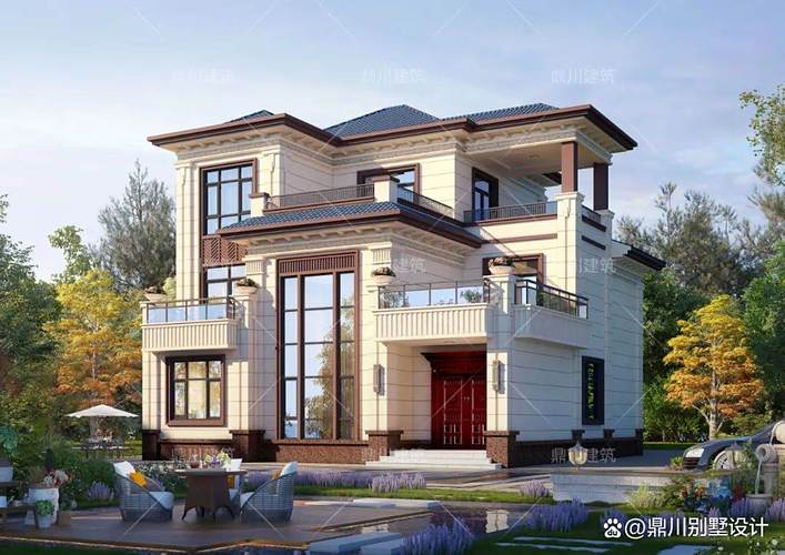 农村别墅大门_回农村盖房12米面宽别墅图纸_现代风别墅院子设计