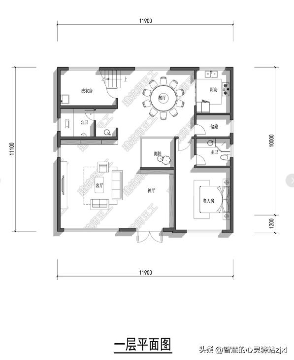 回农村盖房12米面宽别墅图纸_农村别墅大门_现代风别墅院子设计