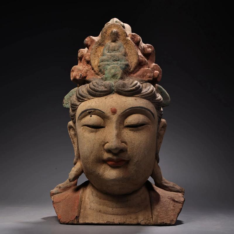 木雕工艺品_中国国家博物馆彩绘木雕观音菩萨坐像_中国工艺美术大师郑春辉清明上河图木雕