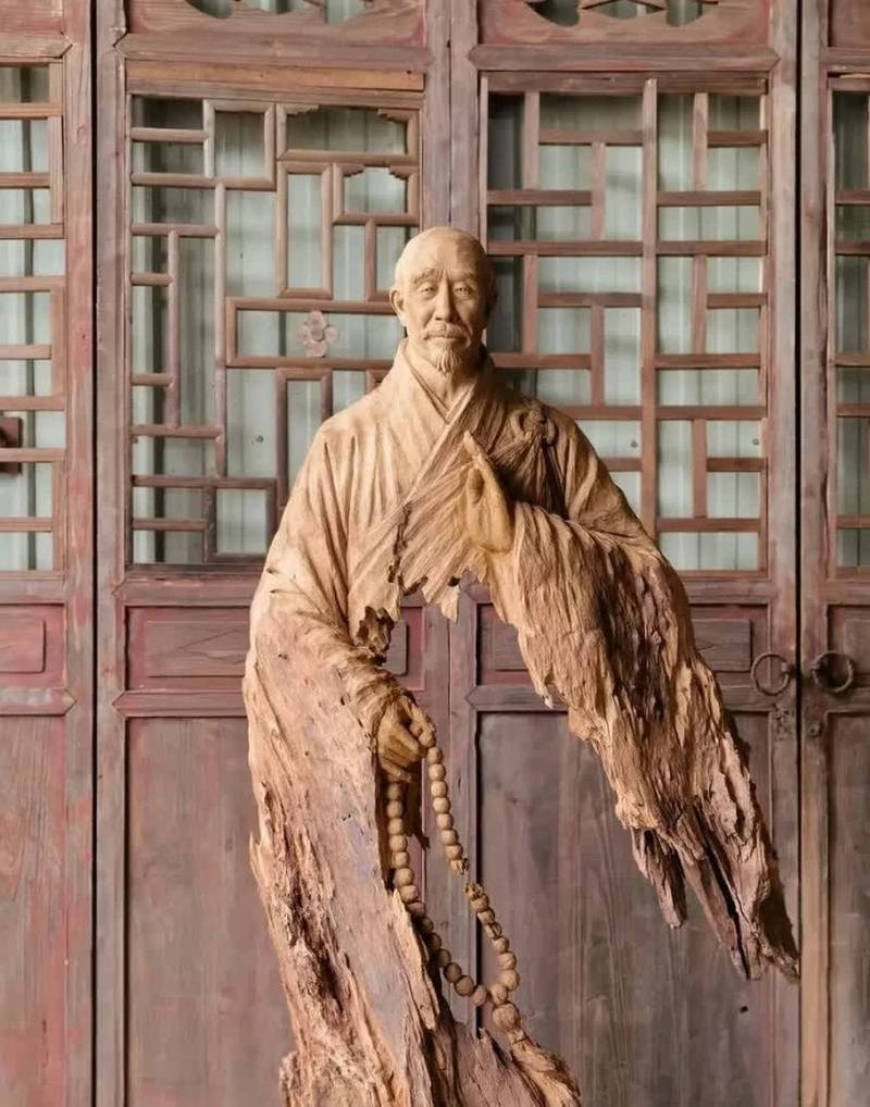 雕刻石雕厂家_法师僧人雕像定制_半身像雕塑定制