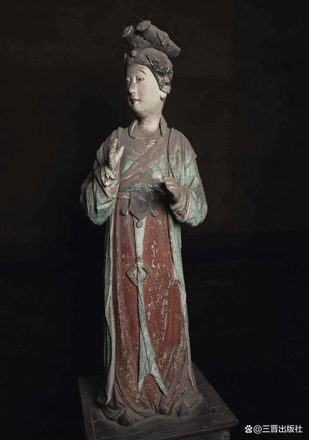 晋祠侍女雕塑艺术_晋祠御笔匾额_晋祠圣母殿宋代侍女像