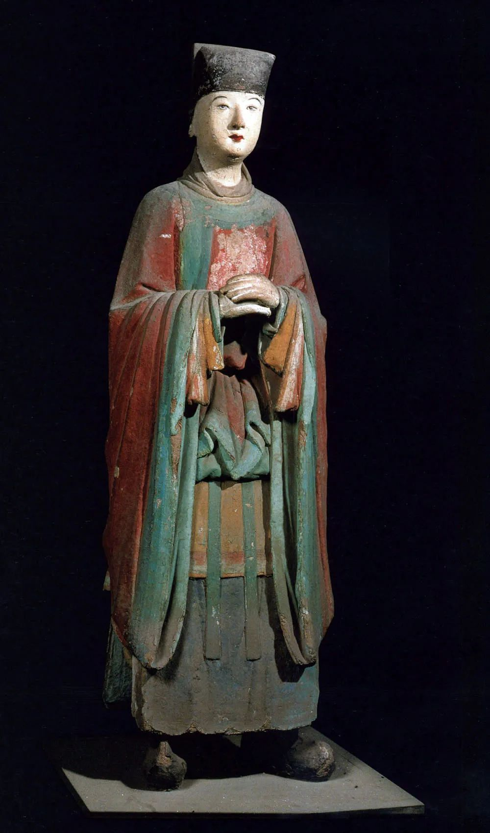 晋祠侍女雕塑艺术_晋祠御笔匾额_晋祠圣母殿宋代侍女像