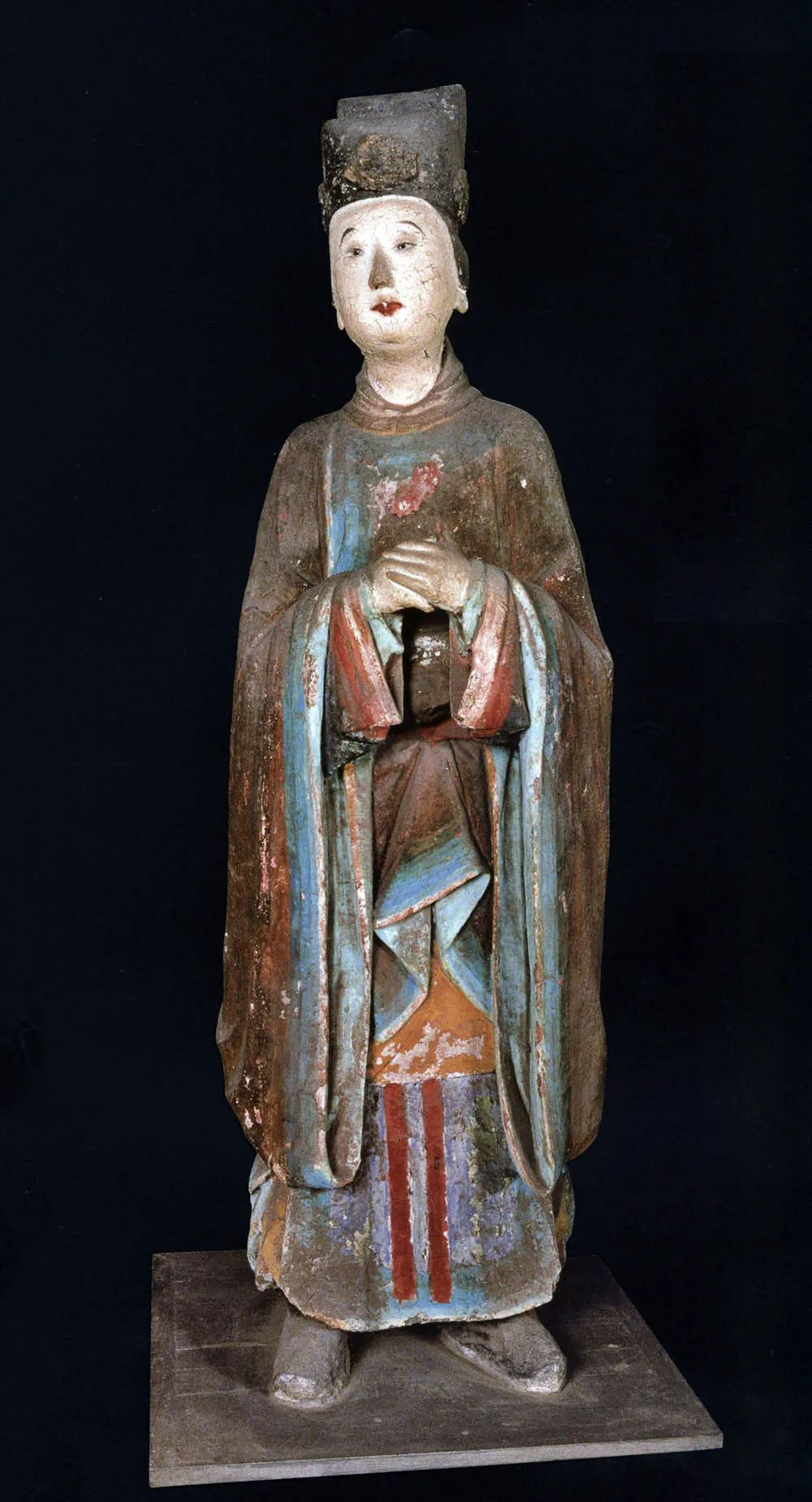 晋祠御笔匾额_晋祠圣母殿宋代侍女像_晋祠侍女雕塑艺术