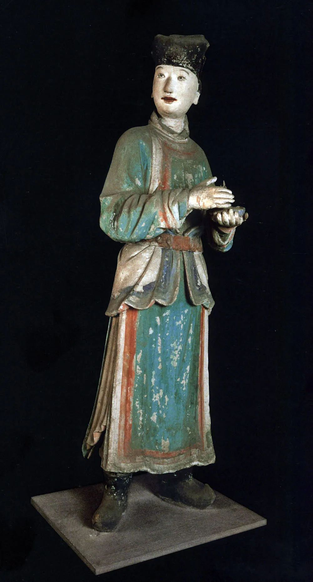 晋祠圣母殿宋代侍女像_晋祠御笔匾额_晋祠侍女雕塑艺术