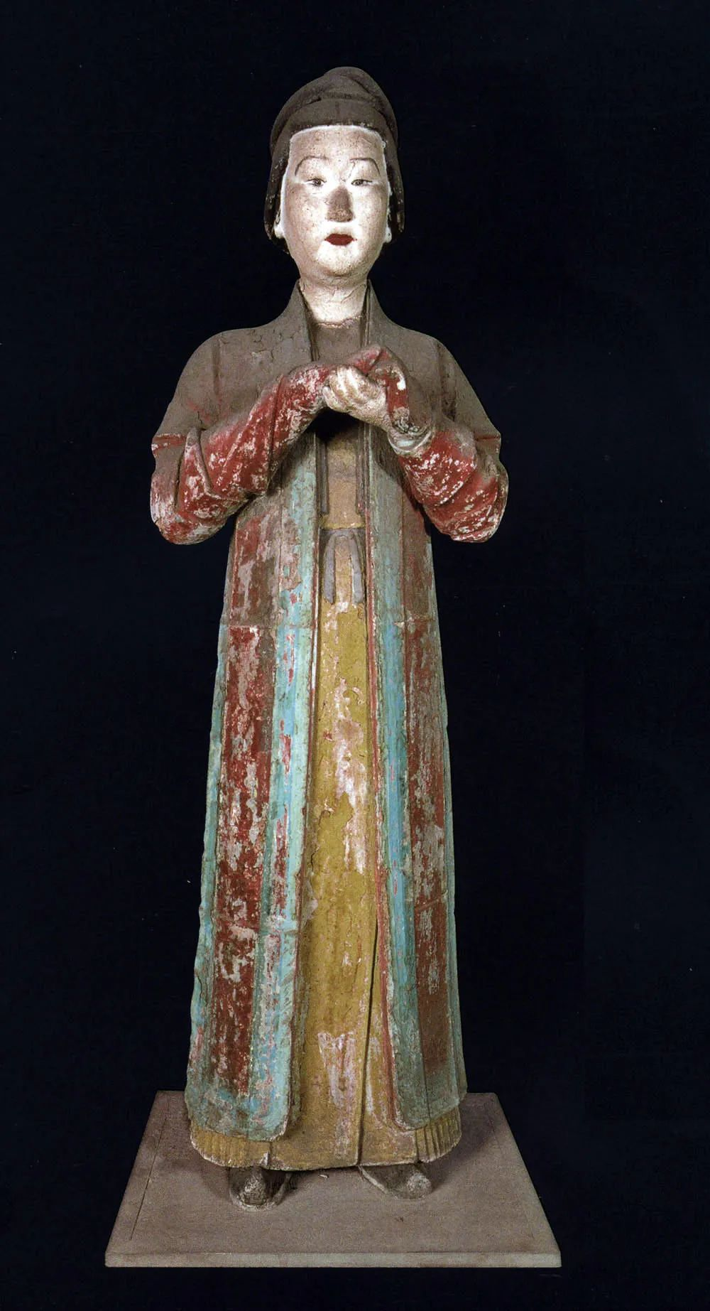 晋祠圣母殿宋代侍女像_晋祠御笔匾额_晋祠侍女雕塑艺术