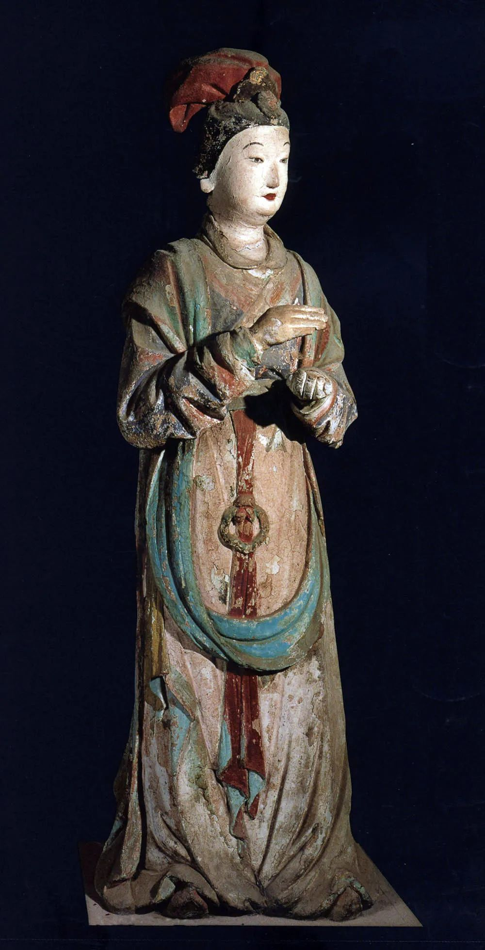 晋祠圣母殿宋代侍女像_晋祠御笔匾额_晋祠侍女雕塑艺术