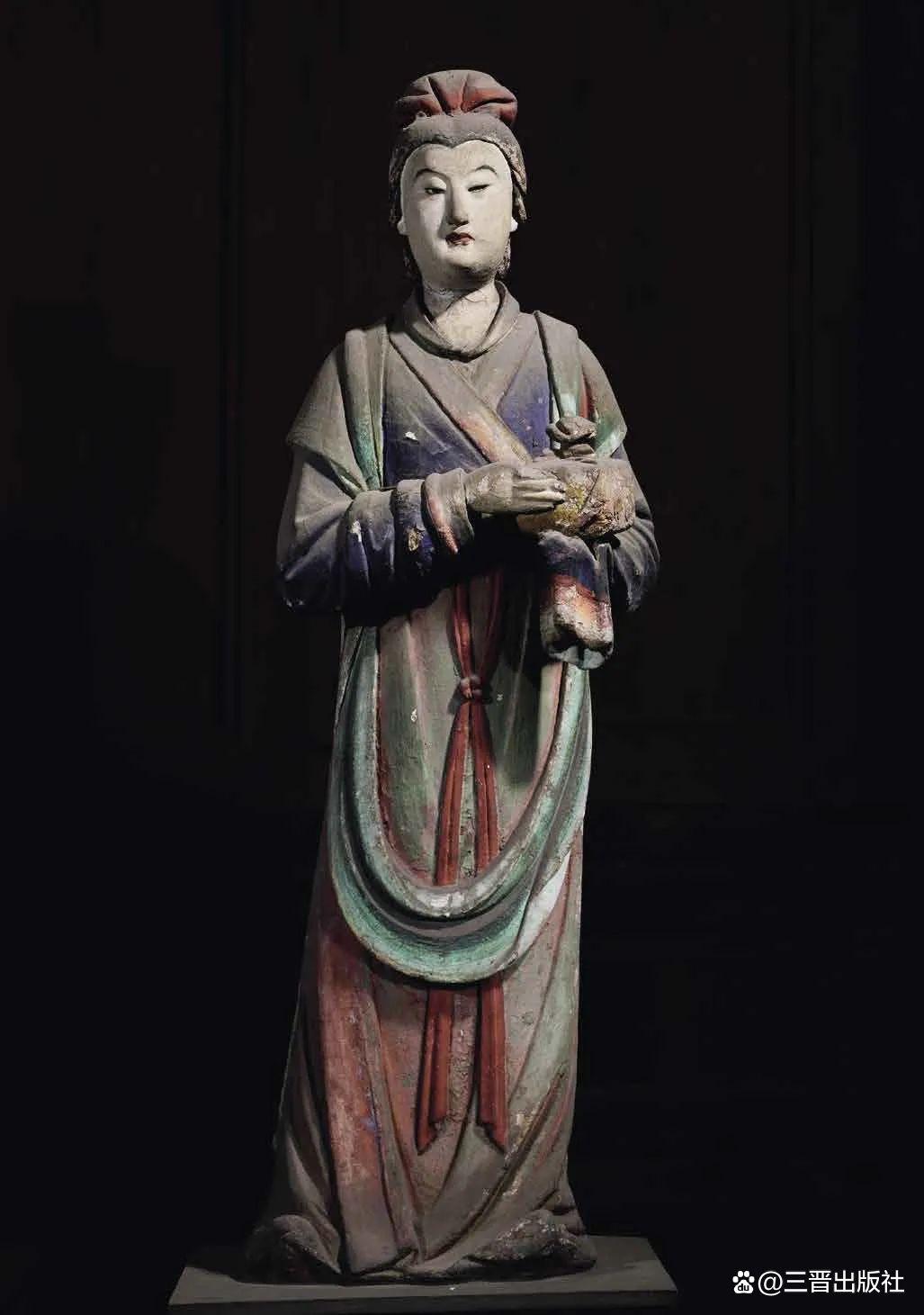 晋祠御笔匾额_晋祠圣母殿宋代侍女像_晋祠侍女雕塑艺术