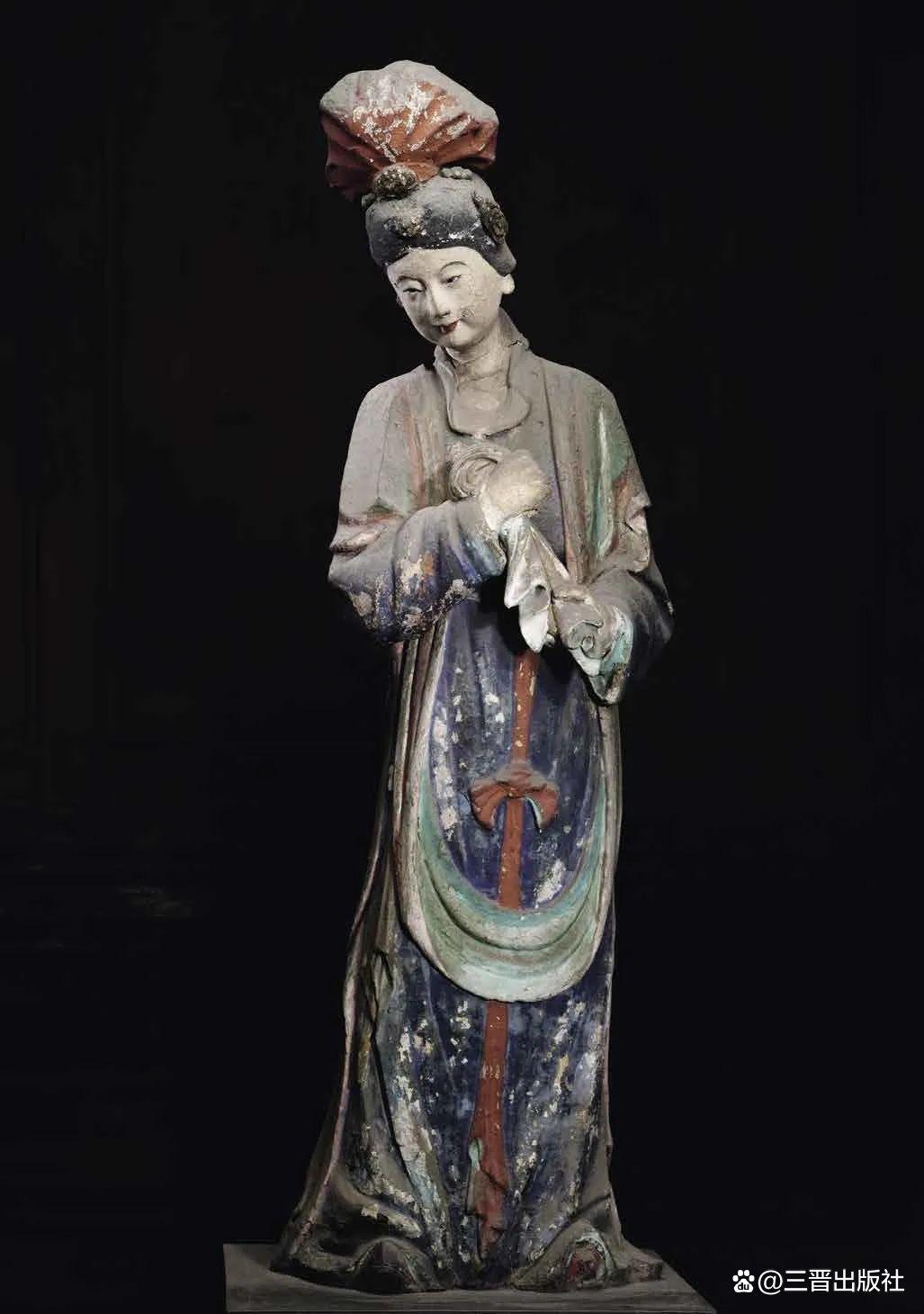 晋祠侍女雕塑艺术_晋祠御笔匾额_晋祠圣母殿宋代侍女像